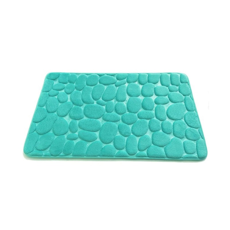 Cobblestone Embossed Bathroom Mat | Non-slip Carpets | Memory Foam Pad